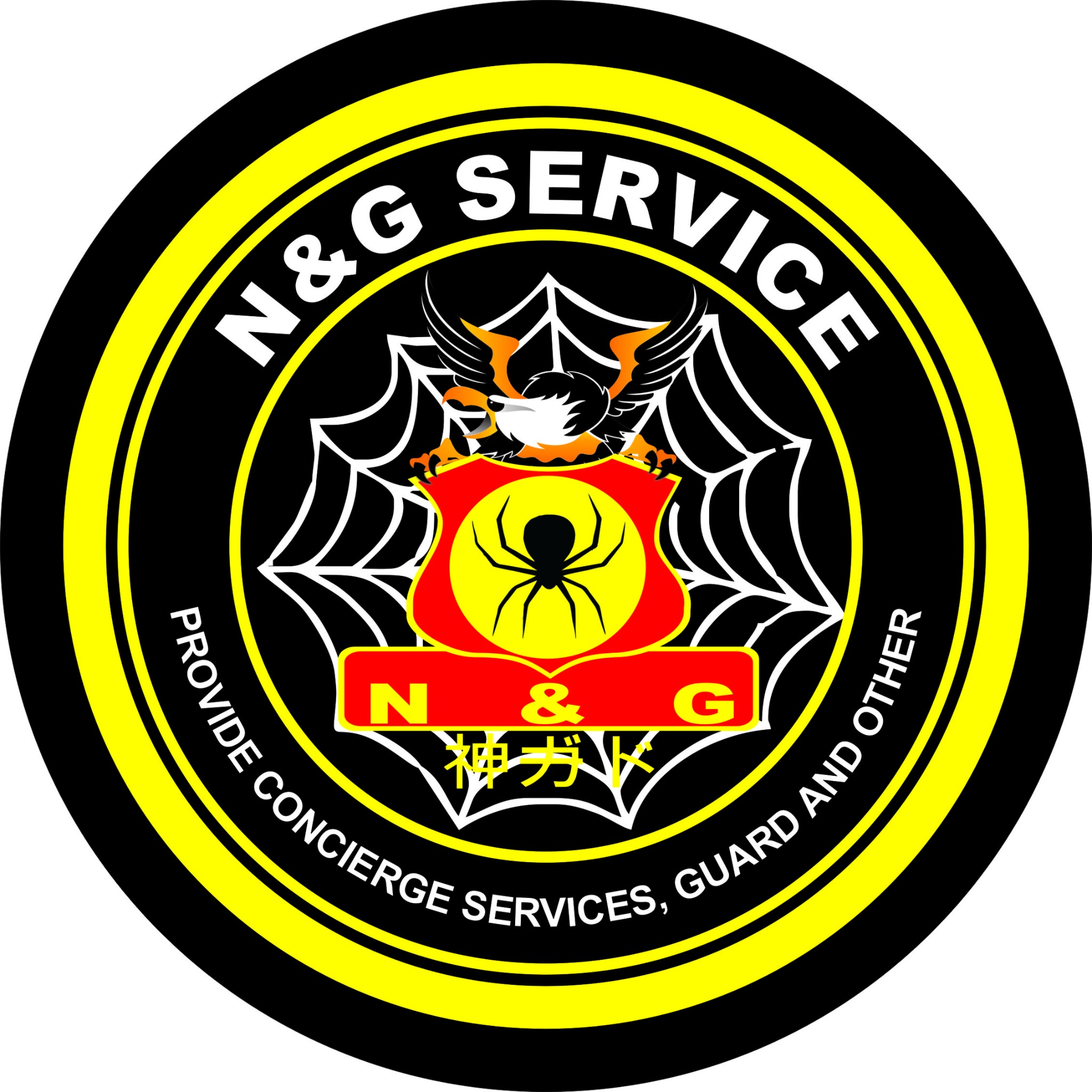 Logotipo N&G Service criado pela Criativo Gráfica para empresa de segurança